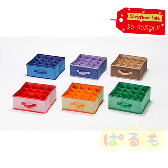 【セール】コンパクト仕切りケース16マス　6色セット